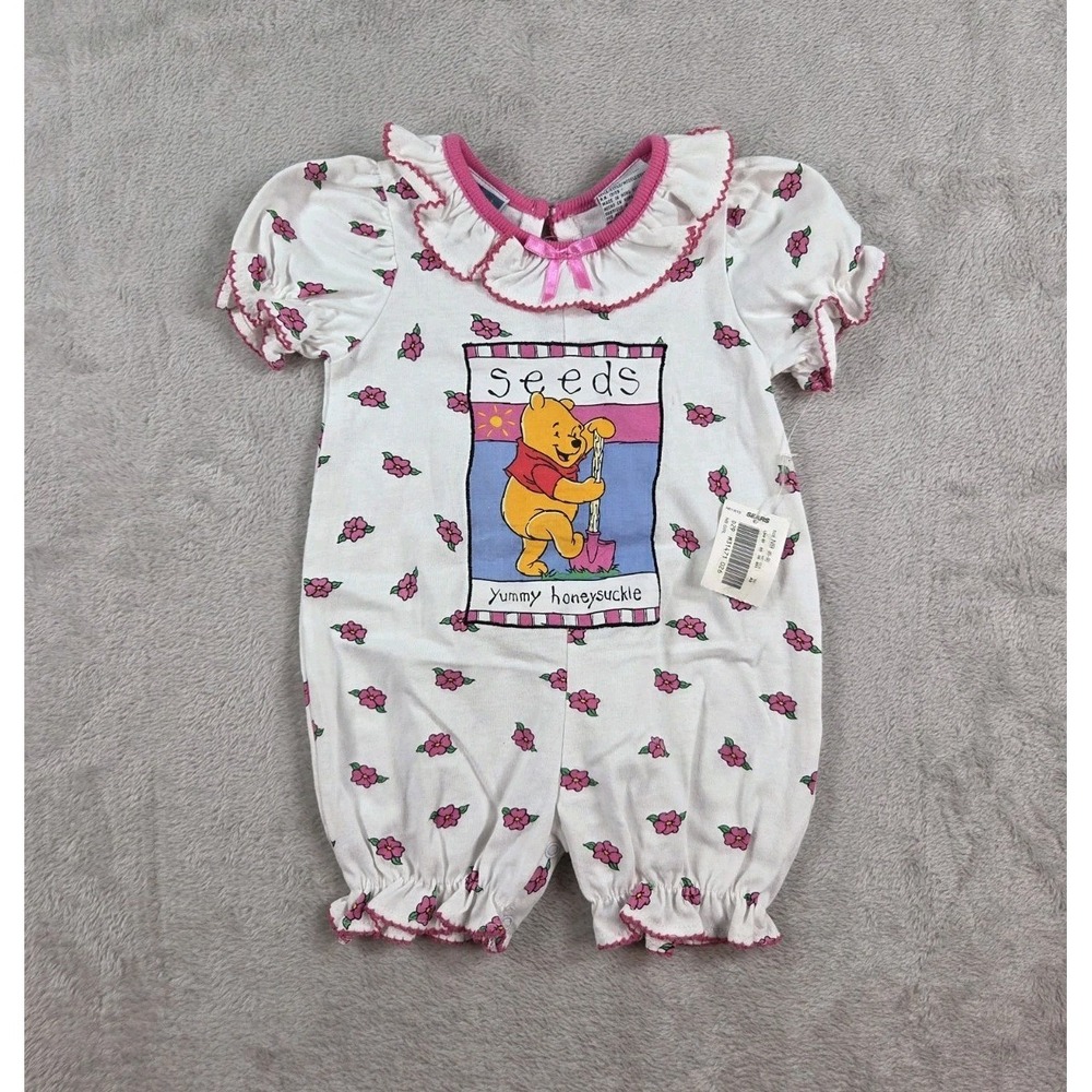 NWT Vintage Winnie‎ The Pooh Baby Romper Suit Size 9M